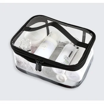 Seyahat Kozmetik Çantası Şeffaf Yıkama Çantası Taşınabilir Üç Boyutlu Makyaj Çantası Taşınabilir Ruj Çantası Dudak Parlatıcısı saklama çantası