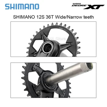 Shimano Deore XT M8100 Aynakol 12 S 170mm 36 T Hollowtech MTB Kaset CS-M8100 10-51 T K7 CN-M8100 126 Linkler Bisiklet Zinciri