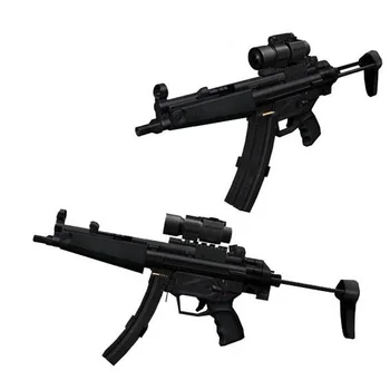 Silah MP5 makineli tabanca 3D kağıt modeli 1: 1 ateşli silahlar el yapımı çocuk DIY oyuncak