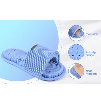 Silikon Jel Banyo Ayakkabı Masaj Terlik Ayak ponza taşı ayak törpüleyici duş fırçası Ayak Banyo Ürünleri Ayak Bakımı Aracı