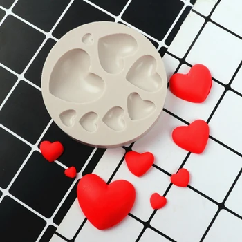 Silikon kalp şekiller Fondan kek çikolata şeker Jöle silikon dekorasyon kalıp Araçları