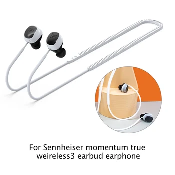 Silikon Kulaklık Boyun Askısı Yumuşak kablosuz kulaklık Boyun Askısı Kulaklık Kordon Sennheiser Momentum Gerçek Kablosuz 3