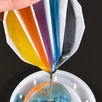 Silikon Yeniden Kullanılabilir Renk Karıştırma Kabı Sıvı Epoksi Reçine Dağıtım Bölünmüş Bardak Takı Yapımı DIY Aracı Boyama Çizim Malzemeleri