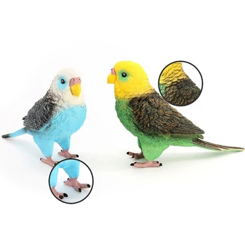 Simülasyon Papağan Minyatür Peyzaj Süs Parakeet Modeli Çim Heykelcik Yapay Kuş Ev Dekoratif Figürler Kuş Dekor