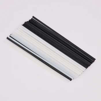 Siyah / Beyaz uzunluğu 25cm ABS plastik kaynak çubukları araba tampon tamir araçları sıcak hava kaynak makinesi makineli tüfek