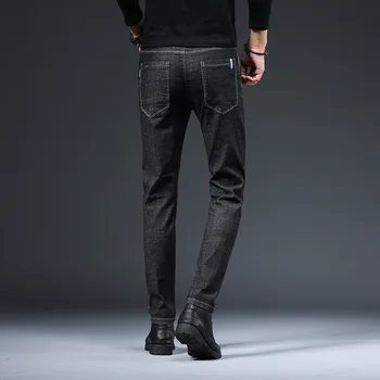 Siyah Skinny Jeans Erkekler Slim Fit Elastik Bel Kot Kot Erkekler için Kore Tarzı Kalem Erkek pantolon 2020 İlkbahar Yaz
