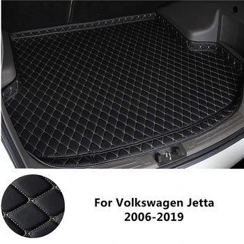 SJ 6 Renk Su Geçirmez Araba Gövde mat Kargo Astarı önyükleme Pedi İçin Fit Volkswagen VW Jetta (2013-14-15-16-17-2018-2019 yıl)