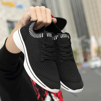Sneakers Heightening 8 CM erkek ayakkabıları Nefes Örgü Ayakkabı Yaz Asansör Yeni Trend Eğlence Spor Erkek Ayakkabı Yüksekliği Artan
