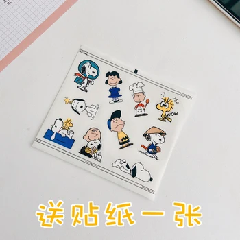 Snoopy Sticker Ins Kristal Düğme Beyaz Yüksek Hesap Makinesi Öğrenci Malzemeleri Güneş Pili Çift Güç Kawaii Anime Oyuncak Çocuklar için Hediye