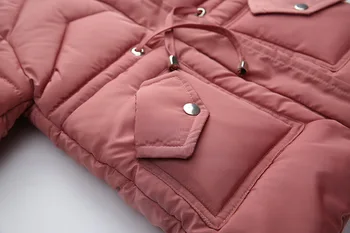 Sonbahar Kış Kız Ceketler Sıcak Tutmak Kalınlaşma Rahat çocuk ceketi Katı Kapşonlu Casual Kız Ceket 4-6 Yıl Çocuk Giysileri