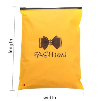 StoBag 10 adet Buzlu giysi ambalajı Kilitli fermuarlı çantalar Sarı Sevimli Mühürlü Depolama Çocuk Gömlek Iç Çamaşırı Organizatör Torbalar