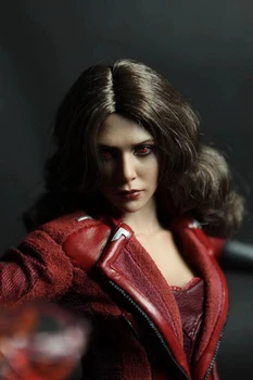 Stokta 1/6 Ölçekli Kadın Figürü Giyim Seti Aksesuar Modeli Elizabeth Olsen Scarlet Cadı 12 inç Aksiyon Figürü Vücut