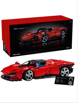 Stokta 3778 ADET Teknik Ferraried Daytona SP3 42143 Supercar Modeli Yapı blok oyuncaklar Erkek Kız doğum günü hediyesi