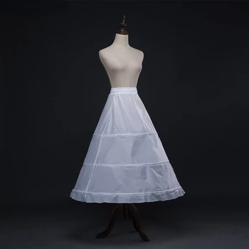 Stokta Sıcak satış 3 Hoop Balo Kemik Tam Kabarık Etek Petticoats düğün elbisesi Düğün Etek Aksesuarları Kayma