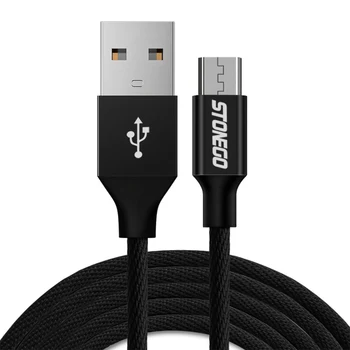 STONEG0 mikro USB Kablosu 2A Naylon Hızlı Şarj USB Veri Kablosu Samsung Xiaomi Cep Telefonu için USB şarj kablosu 1m 2m 3m