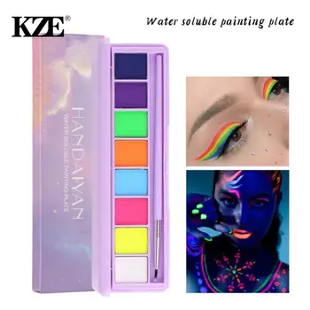 Su aktif Eyeliner UV ışık Neon pastel Eyeliner Pastel-siyah ışık UV reaktif Eyeliner karanlık göz kalemi Pigment