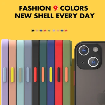 Sumgo Şeffaf Buzlu Telefon Kılıfı İçin iPhone 14 12 11 13 Pro Max Mini XS Max XR X 8 7 Artı Kapak Kontrast renkler