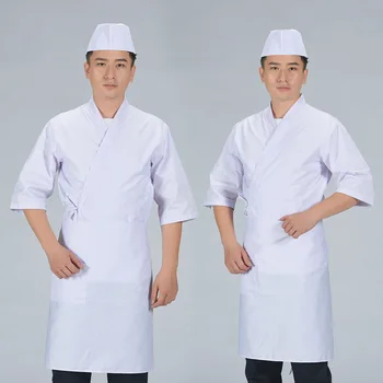 Suşi Şef Ceket Japon Mutfağı Erkekler Kadınlar Pişirme Gömlek Otel Mutfak Ceket Kore Barbekü Restoran Garson İş Elbiseleri