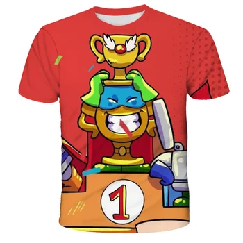 Süper Zings Karikatür giyim T Shirt Çocuk Oyunu Streetwear Kısa Kollu Çocuk T-Shirt Superzings Tshirt Çocuk Giysileri Üstleri