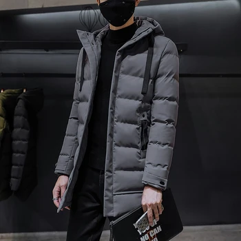 Sıcak Kış Erkek Ceket Ceket Kapşonlu Kalın pamuklu ceket Erkek Parkas Palto Erkek Moda Erkek Giyim Rahat Fermuar Erkek Giysileri