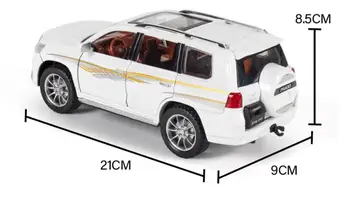 Sıcak satış 1: 24 alaşım geri çekin Prado araba modeli,yüksek simülasyon ses ve ışık 6 kapı tasarımı, çocuk oyuncakları, ücretsiz kargo