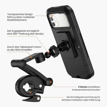 Sıcak Satış Yağmur Geçirmez telefon tutucu Bisiklet Kolu Su Geçirmez Cep telefon tutucu İçin Taşınabilir motosiklet bisiklet