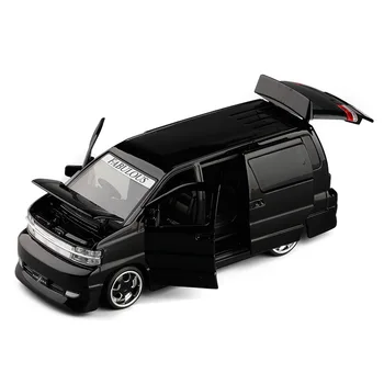 Sıcak satış Yüksek simülasyon ELGRAND MUHTEŞEM modeli, 1: 32 alaşım slayt araba oyuncak, 6 açık kapı oyuncak araba,toptan