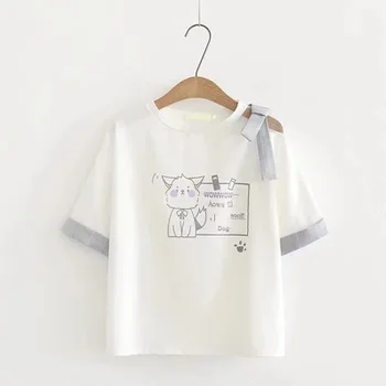 T-shirt kadın 2021 yeni yaz kadın Pamuk solmaya Kısa Aplikler Düzenli