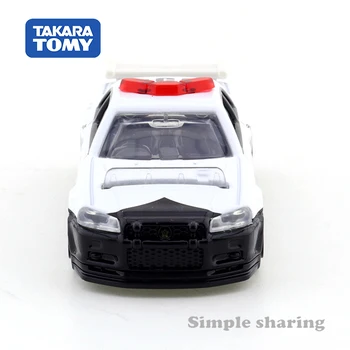 Takara Tomy Tomica No. 1 Nissan Skyline GT-R BNR34 polis arabası 1: 64 Çocuk Oyuncakları Motorlu taşıt Diecast Metal Koleksiyon Model