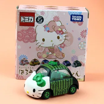 Takara Tomy Tomica Sevimli Mini Karikatür Araba Hello Kitty 1: 64 Metal Döküm Araç Oyuncak Modeli Sınırlı Sayıda Çocuklar için hediye