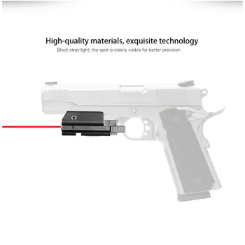 Taktik Kırmızı Lazer silah nişan dürbünü ile 11 / 20mm Picatinny Weaver Avcılık Ray Tabanca Glock Headgun Tabanca Kırmızı Nokta Kapsamı