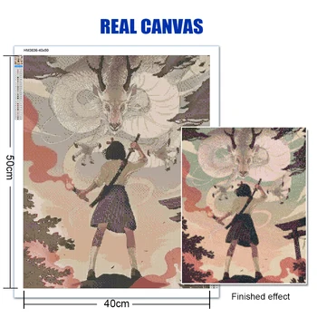 Tam Kare / Yuvarlak Japon İllüstrasyon Kiti Elmas Nakış Resimleri 5D Dıy Mozaik Ev Dekorasyon Tatil Hediye Yeni Gelenler