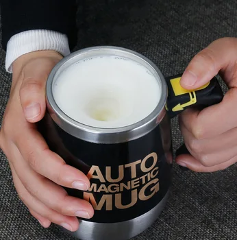 Tam Otomatik Karıştırma Kupalar Paslanmaz Çelik Manyetize Kahve kapaklı kupa Şarj Edilebilir Taşınabilir Sevimli Kahve Kupalar ve Bardaklar