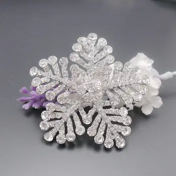 TANGTANG Broş Pin Erkekler Kadınlar İçin Büyük Güzel Buket Kar Tanesi Çiçek Broş Pin Sparkly Rhinestone Kristal, Ürün Kodu: BH7532-C