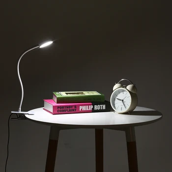Taşınabilir Ayarlanabilir USB Lamba Soğuk Beyaz masa lambası Kalıcı Makyaj Kaş Dövme, Kirpik Uzatma, Manikür, Okuma Masası