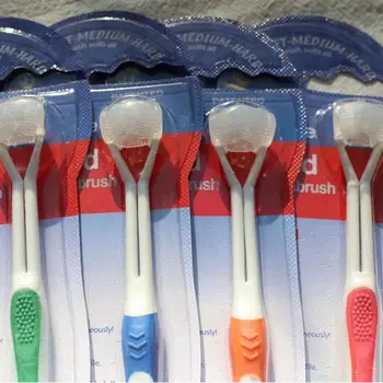 Taşınabilir Değiştirilebilir Fırça Kafası Üç taraflı Diş Fırçası Yetişkin çocuk Diş Fırçası Kağıt Kartı ciltli Diş Fırçası