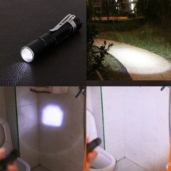 Taşınabilir Mini Penlight LED el feneri Torch cep lambası Su Geçirmez Fener AAA Pil Güçlü Led Kamp Avcılık İçin