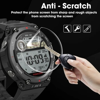 Temperli Cam TPU Ekran Koruyucu Film İçin Hualaya Amazfit T-REX 2 akıllı saat Yumuşak koruyucu film Anti-scratch Aksesuarları