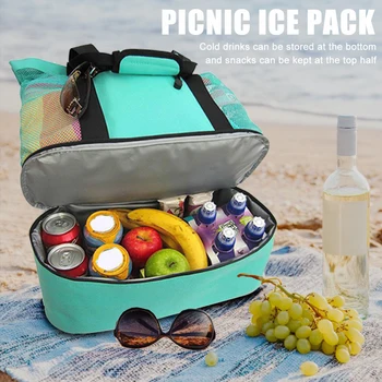 Termal Yalıtım Çantası El Öğle Yemeği Çantası Yalıtımlı Soğutucu Piknik Örgü bez plaj çantası sıvı gıda Ev Depolama Su Geçirmez Çanta