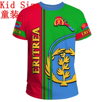 Tessffel Eritre VIP Bağlantı Custom Made Çocuk Boyutları Giyim 3DPrint Erkekler / Kadınlar Yaz Casual Tee Kısa Kollu T-Shirt Streetwear 2
