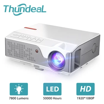 ThundeaL Tam HD Projektör Yerli 1920x1080 P Projektör TD96 Baisc Beamer Ev Sineması 2 K 4 K TV Video Büyük Ekran 3D Proyector