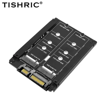 TISHRIC Çift Bağlantı Noktalı M. 2 NGFF SSD M. 2 Sata 22PİN Adaptör Kartı İçine 2.5 in SATA arayüzü 2230-2280 M2 SSD