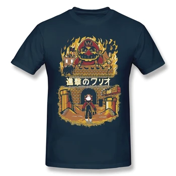 Titan Yeni Varış T-Shirt WARİO Eren Yeager Armin Arlert Mikasa Pamuk Erkekler İçin Tişört Tees Streetwear Harajuku