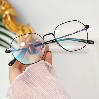 Titanyum Çerçeve Metal Anti mavi ışık engelleme Gözlük Kadınlar Klasik Bilgisayar UV Gözlük Trend Erkek Gözlük 2021 Yeni Tasarım Ofisi