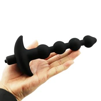 Titreşimli Yapay Penis Anal Plug prostat masajı Yumuşak Anal Boncuk Vibratör Seks çiftler için oyuncaklar Butt Plug Silikon Yetişkin Ürünleri