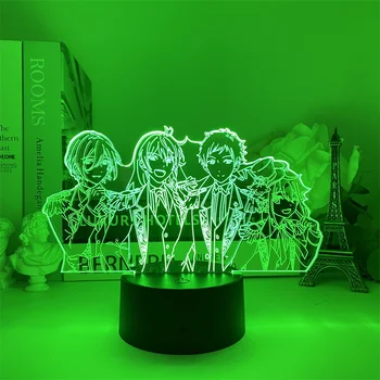 Topluluk Yıldız Led Gece Lambası Tenshouin Eichi Hibiki Wataru Fushimi Yuzuru Tori Himemiya akrilik Plaka 3d çocuklar için lamba Yatak Odası