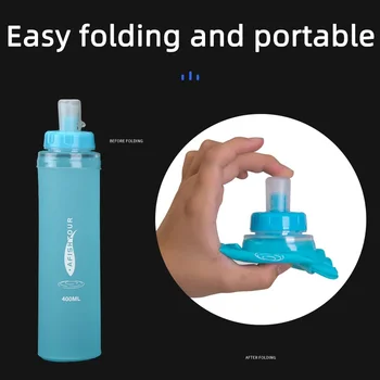 TPU Yumuşak şişeler Katlanabilir Silikon su tankı çantası açık spor Seyahat koşu bisiklet maraton su ısıtıcısı suluk mesane