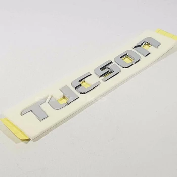 Tucson TUCSON 2004-2010 için Harfler Logo Çıkartması Araba Arka Kapı Kapak Amblem Rozeti Sticker PVC Krom OEM 863102E000