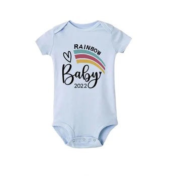 Tulum Gökkuşağı Bebek 2022 Baskı Sevimli Bebek Kız Kıyafetler Toddler Tulum Bebek Kız Giysileri Kış Gökkuşağı Kostüm Damla Gemi