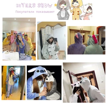 Unicorn Onesies Unisex Dikiş Kigurumi Hayvan kadın Pijama Yetişkin Kış sıcak Pijama Anime Kostümleri Karikatür Çocuk Tulum